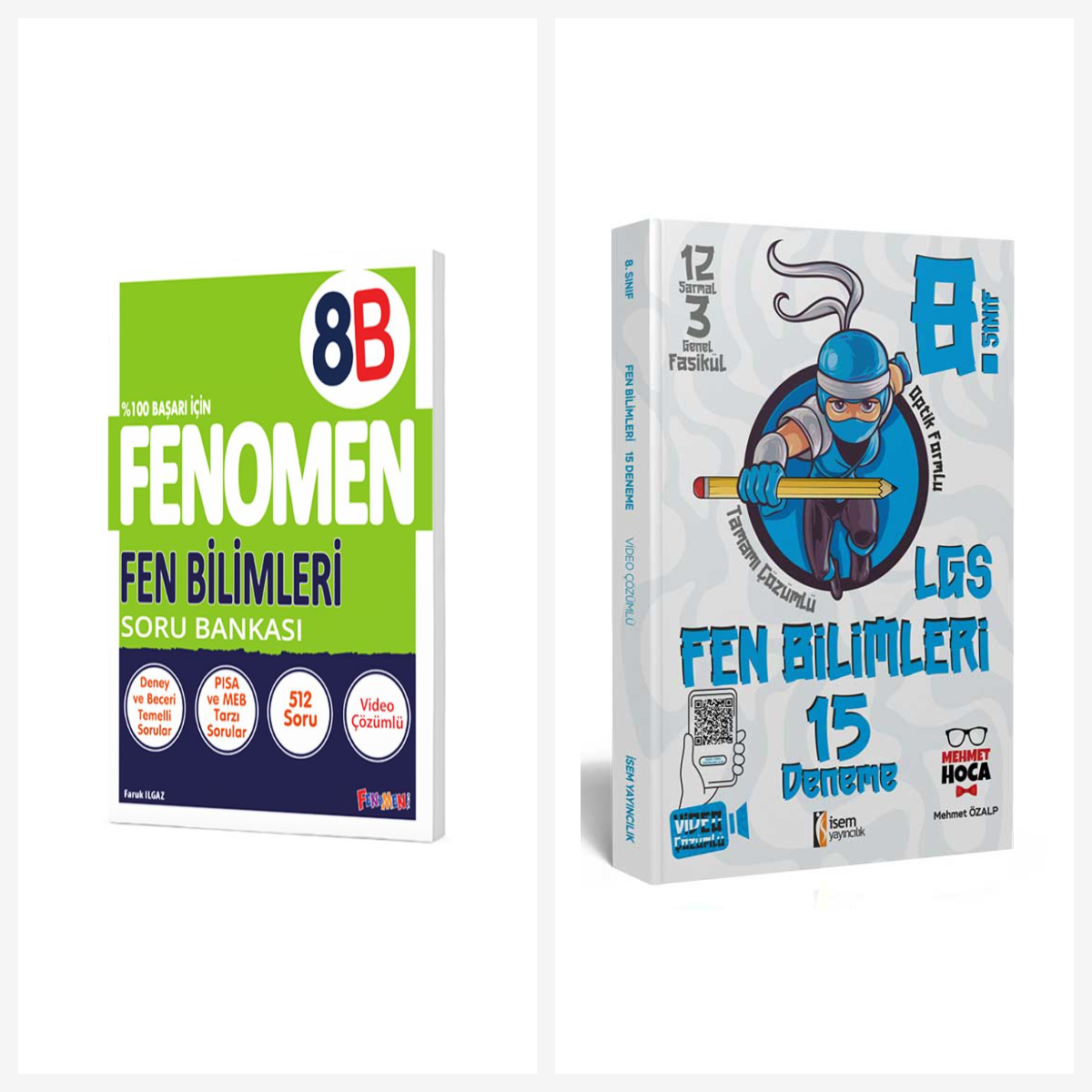 Fenomen 8. Sınıf Fen Bilimleri B Soru Bankası + İsem 15 Deneme Seti 2 Kitap Fenomen Yayınları