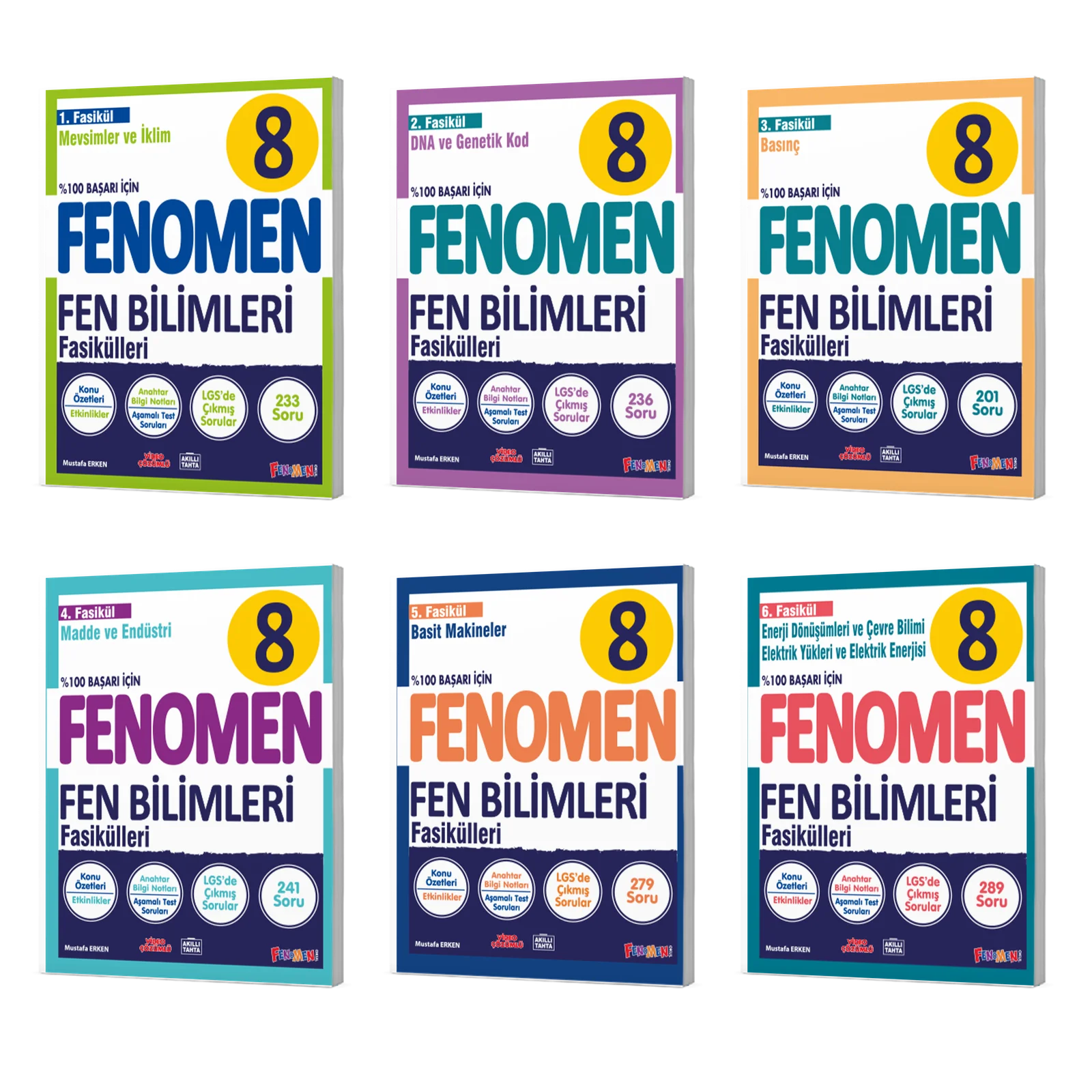 Fenomen 8. Sınıf Fen Bilimleri Fasikülleri Seti 6 Fasikül Fenomen Yayınları