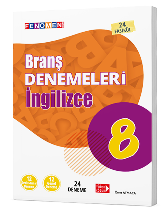 8. Sınıf Fenomen İngilizce 24 Deneme Sınavı Fenomen Yayınları