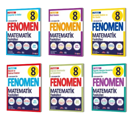 Fenomen 8. Sınıf Matematik Fasikülleri Seti 6 Fasikül Fenomen Yayınları