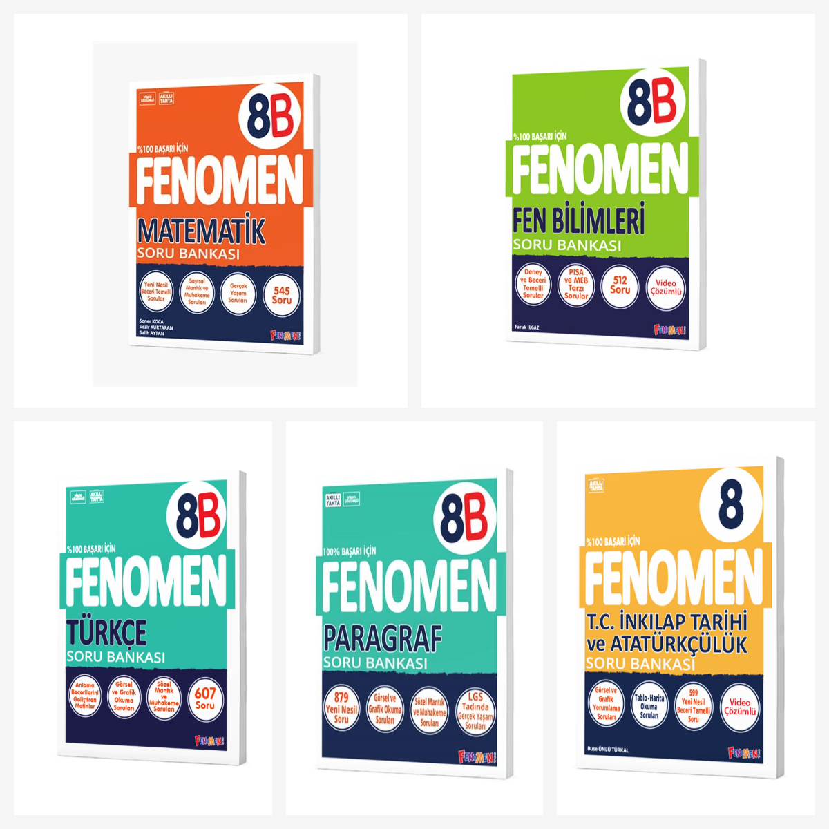 Fenomen 8. Sınıf Tüm Dersler B Soru Bankası Seti 5 Kitap Fenomen Yayınları Fenomen 8. Sınıf Tüm Dersler B Soru Bankası Seti 5 Kitap Fenomen Yayınları