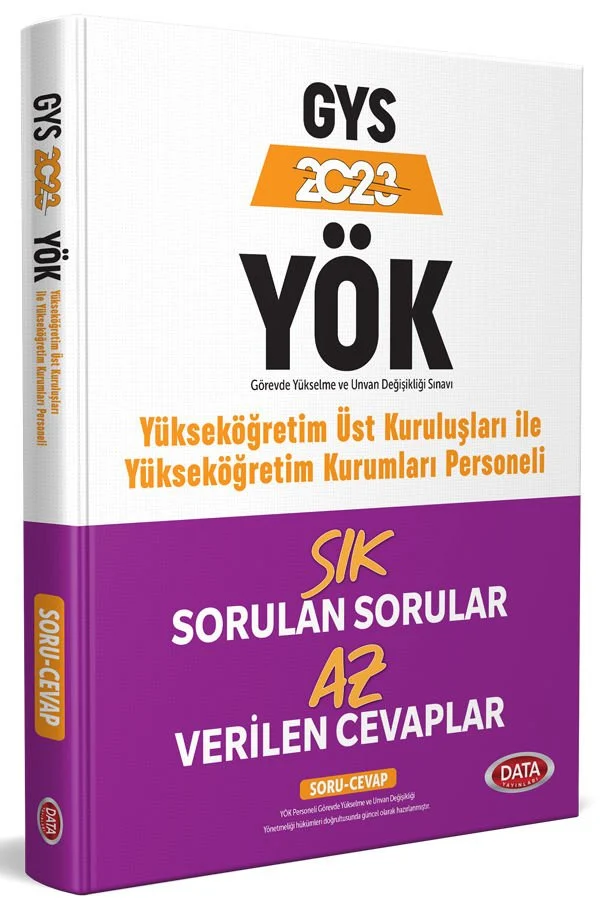 GYS YÖK Personeli Sık Sorulan Sorular Az Verilen Cevaplar Soru Cevap Data Yayınları
