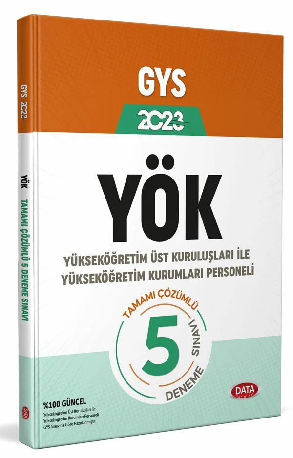 GYS YÖK Üst Kuruluşları ile YÖK Personeli Tamamı Çözümlü 5 Deneme Sınavı Data Yayınları