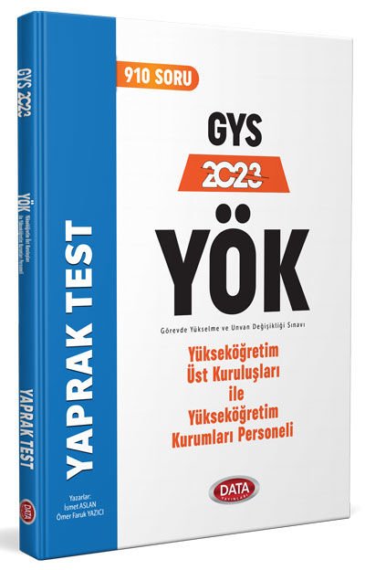 GYS YÖK Üst Kuruluşları ile YÖK Personeli Yaprak Test Data Yayınları
