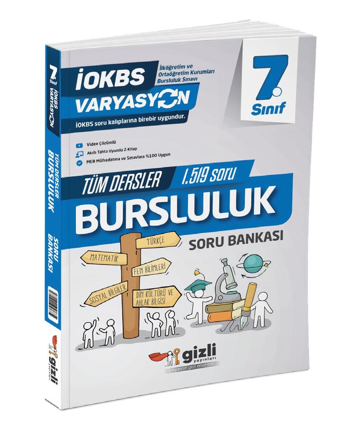 Gizli 7. Sınıf VARYASYON Tüm Dersler Bursluluk Soru Bankası Gizli Yayınları