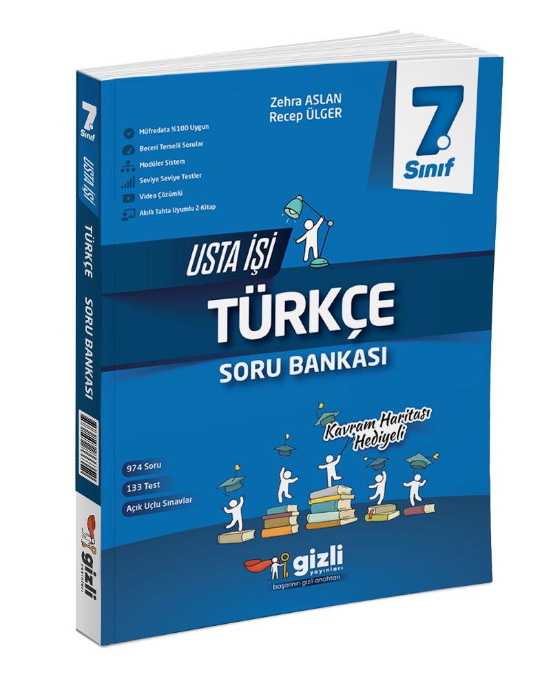 Gizli 7.Sınıf Türkçe Usta İşi Soru Bankası + Kavram Haritası Gizli Yayınları
