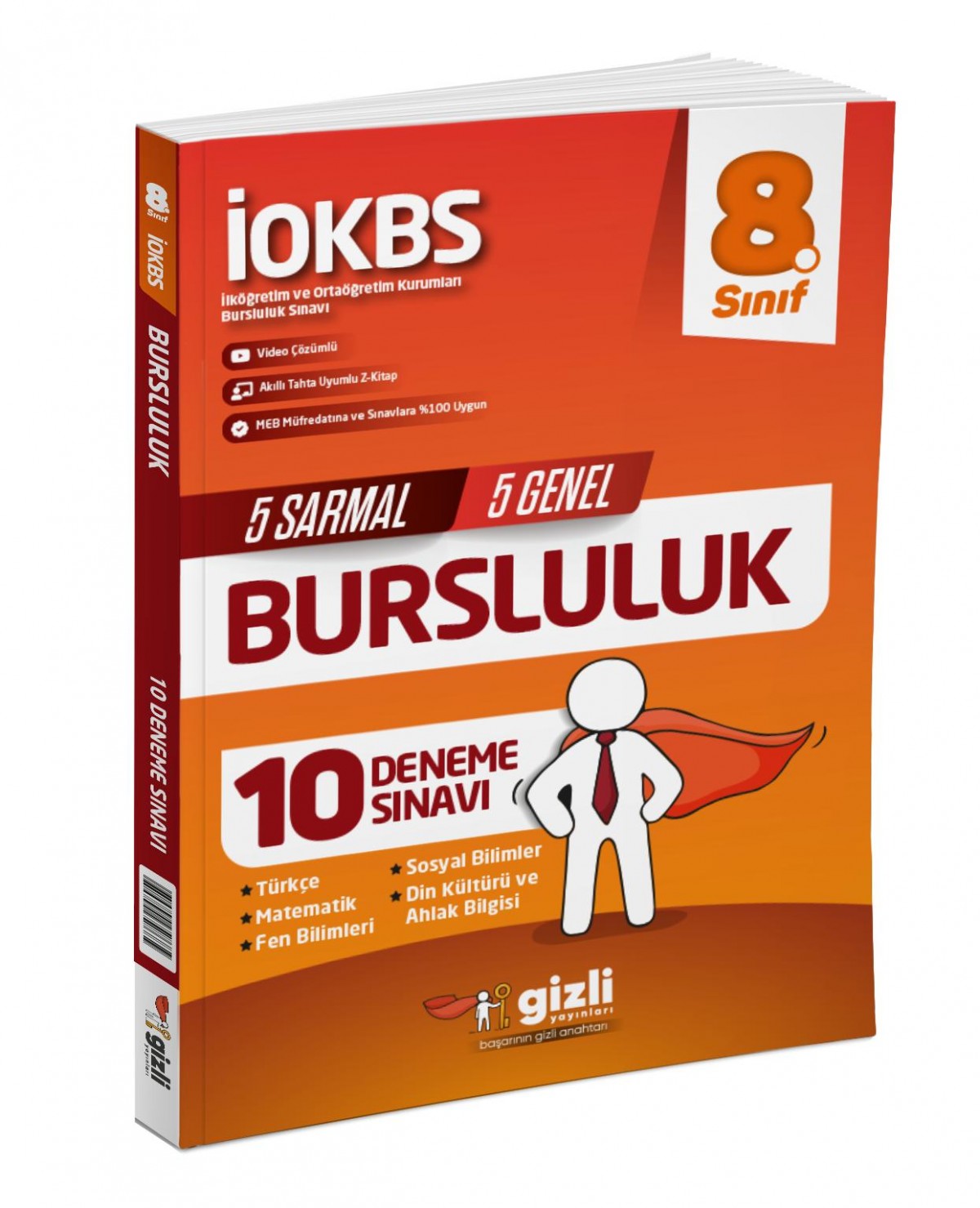 Gizli 8. Sınıf İOKBS Bursluluk 10 Deneme Sınavı Gizli Yayınları