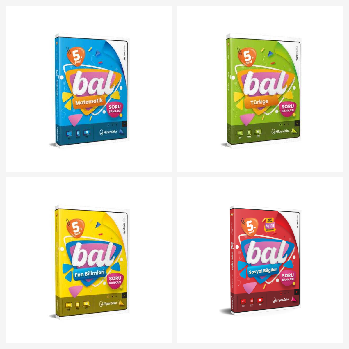 Hiper Zeka 5. Sınıf Bal Matematik + Fen + Türkçe + Sosyal Soru Bankası Seti Hiper Zeka Yayınları Hiper Zeka 5. Sınıf Bal Matematik + Fen + Türkçe + Sosyal Soru Bankası Seti Hiper Zeka Yayınları