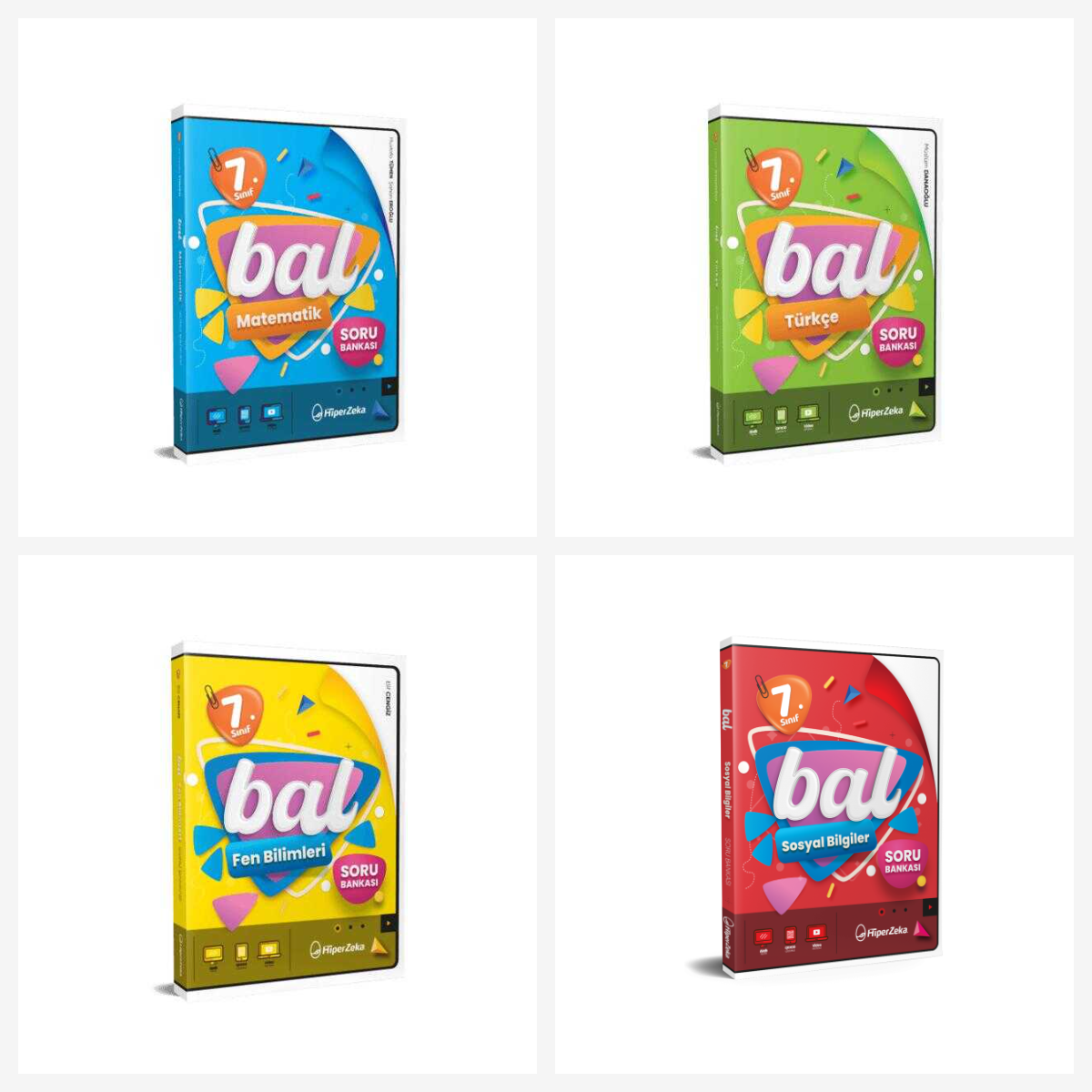 Hiper Zeka 7. Sınıf Bal Matematik + Fen + Türkçe + Sosyal Soru Bankası Seti Hiper Zeka Yayınları Hiper Zeka 7. Sınıf Bal Matematik + Fen + Türkçe + Sosyal Soru Bankası Seti Hiper Zeka Yayınları