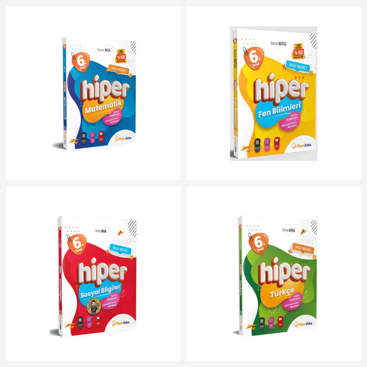 HiperZeka 6. Sınıf Hiper Tüm Dersler Konu Anlatımlı Soru Bankası Seti 4 Kitap Hper Zeka Yayınları HiperZeka 6. Sınıf Hiper Tüm Dersler Konu Anlatımlı Soru Bankası Seti 4 Kitap Hper Zeka Yayınları