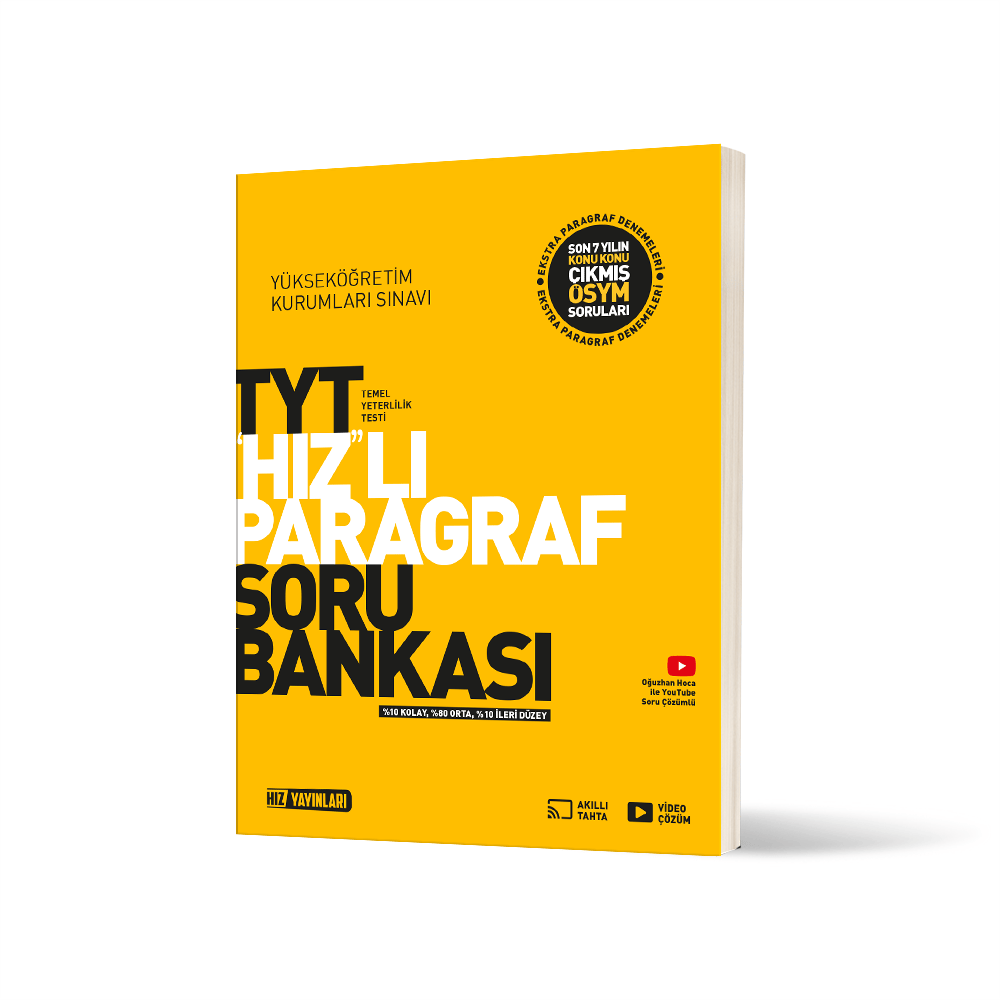 Hız TYT Hızlı Paragraf Soru Bankası Hız Yayınları Hız TYT Hızlı Paragraf Soru Bankası Hız Yayınları