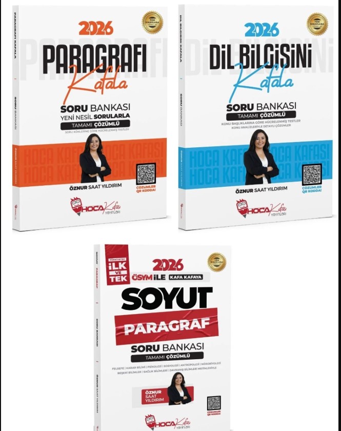 Hoca Kafası 2026 KPSS TYT ALES DGS Paragrafı + Dil Bilgisi Kafala Soyut Soru Bankası 3 lü Set - Öznur Saat Yıldırım Hoca Kafası Yayınları