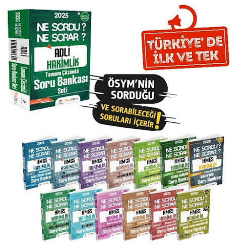 Hukuk Atölyesi Adli Hakimlik Ne Sordu Ne Sorar Tamamı Çözümlü Soru Bankası Seti Dizgi Kitap