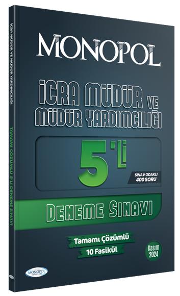 İcra Müdür ve Yardımcılığı 5 Deneme Çözümlü Monopol Yayınları İcra Müdür ve Yardımcılığı 5 Deneme Çözümlü Monopol Yayınları