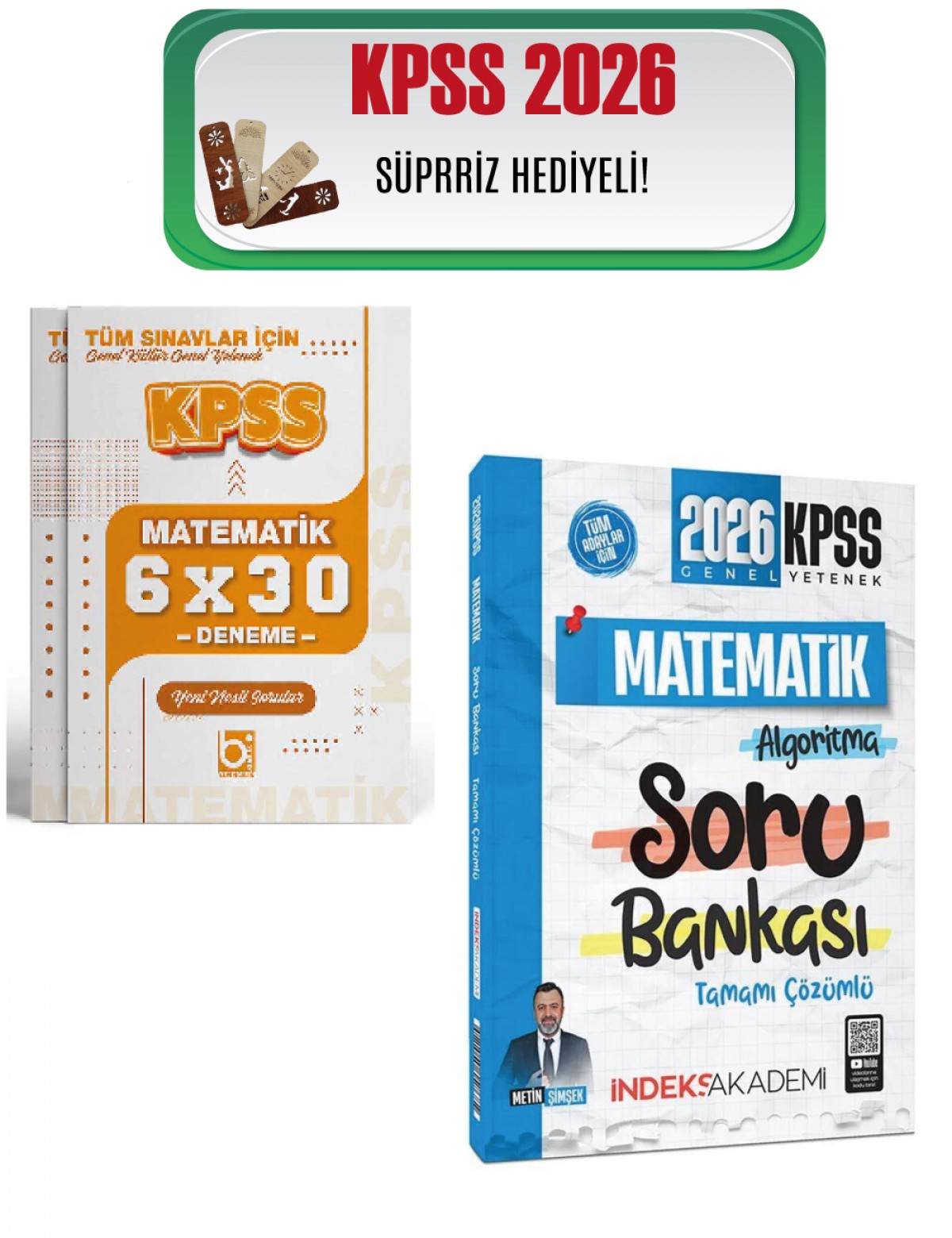 İndeks 2026 KPSS Matematik Algoritma Çözümlü Soru Bankası ve Deneme Seti Metin Şimşek Bigelio ve İndeks Akademi Yayıncılık