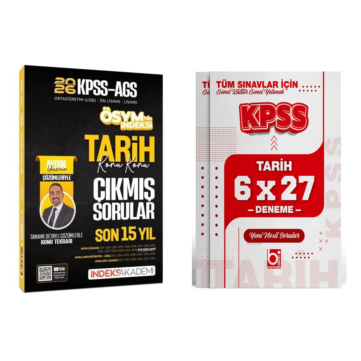 İndeks Akademi 2026 KPSS MEB-AGS Tarih Çıkmış Sorular ve Deneme Seti 2 Kitap İndeks ve Bigelio Yayıncılık