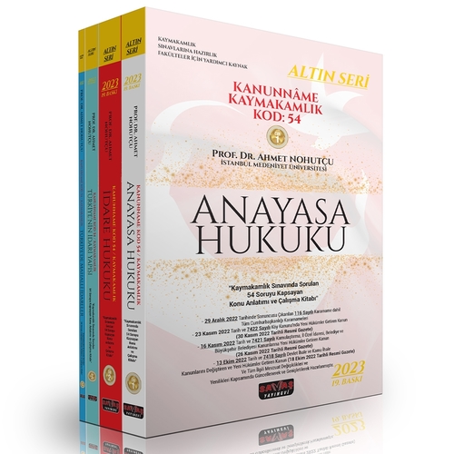 KANUNNAME Kaymakamlık Kod: 54 2023 Savaş Yayınları