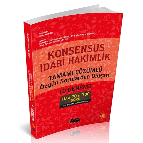 KONSENSUS İdari Hakimlik 10 Deneme Eylül 2021 Savaş Yayınları