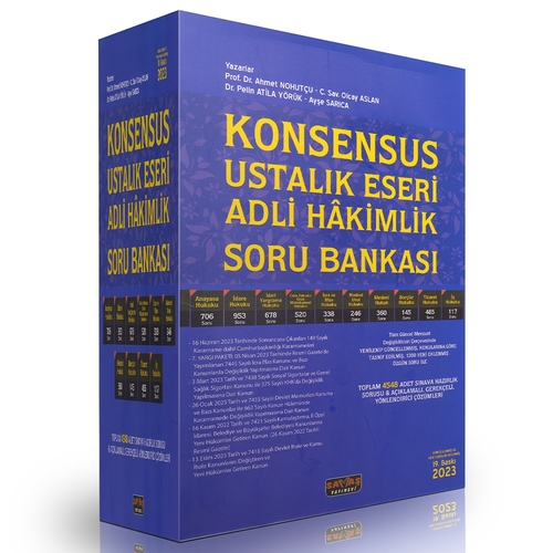 KONSENSUS Ustalık Eseri Adli Hakimlik Soru Bankası 2023 Savaş Yayınları