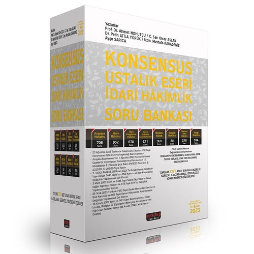 KONSENSUS Ustalık Eseri İdari Hakimlik Soru Bankası 2023 Savaş Yayınları