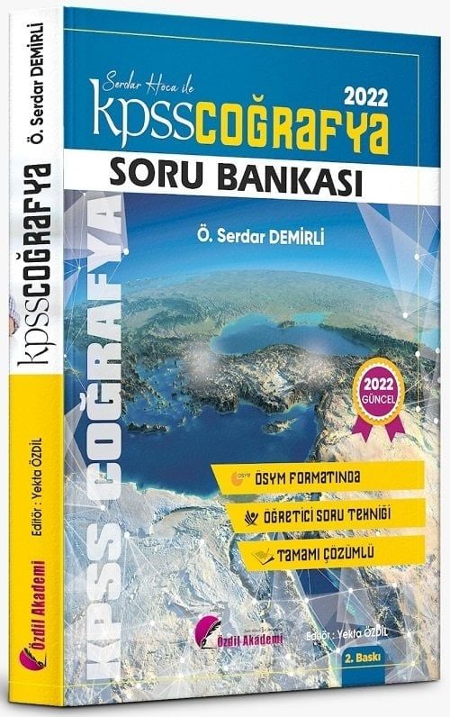 KPSS Coğrafya Soru Bankası Çözümlü - Serdar Demirli Özdil Akademi Yayınları