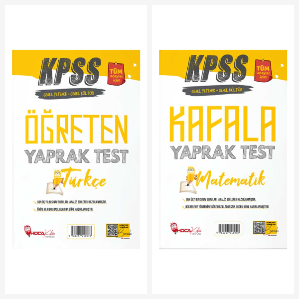 KPSS Genel Yetenek Öğreten Yaprak Test Seti Hoca Kafası Yayınları