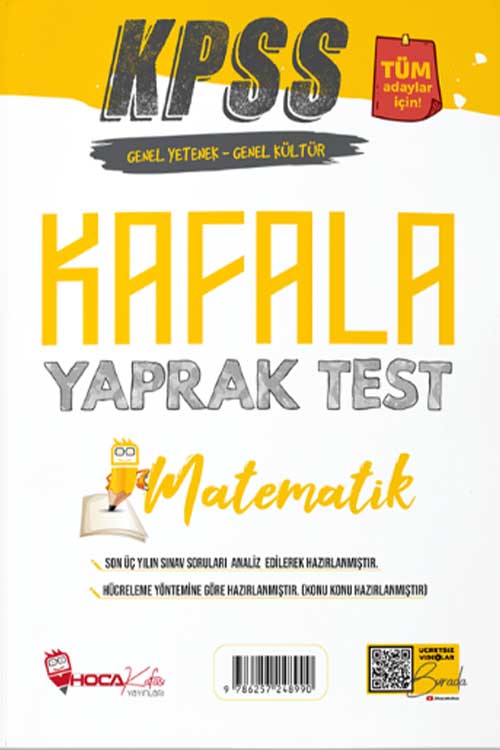 KPSS Matematik Öğreten Yaprak Test Hoca Kafası Yayınları KPSS Matematik Öğreten Yaprak Test Hoca Kafası Yayınları