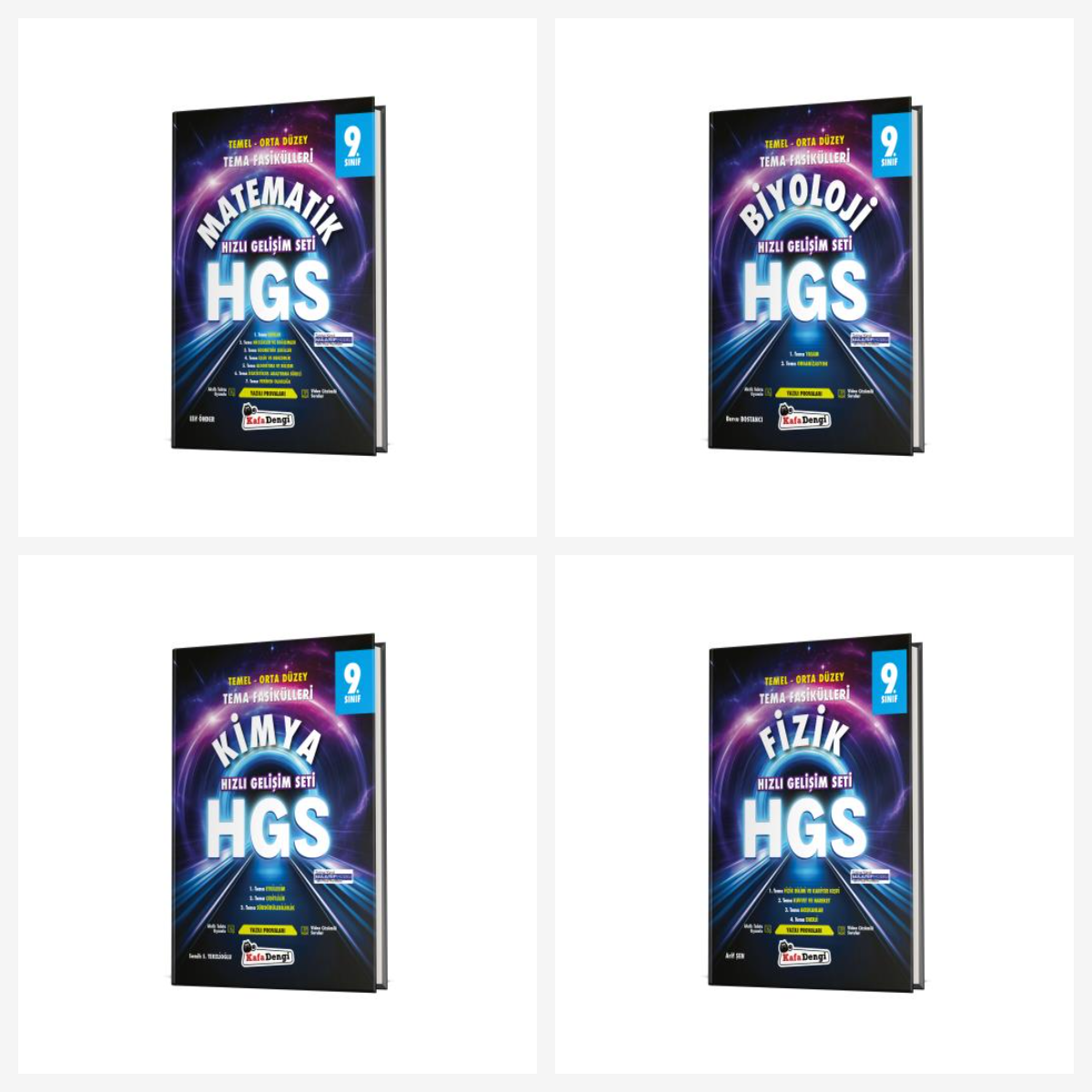 Kafadengi 9. Sınıf Matematik + Kimya + Fizik + Biyoloji HGS Tema Fasikülleri 4 Kitap Kafadengi Yayınları
