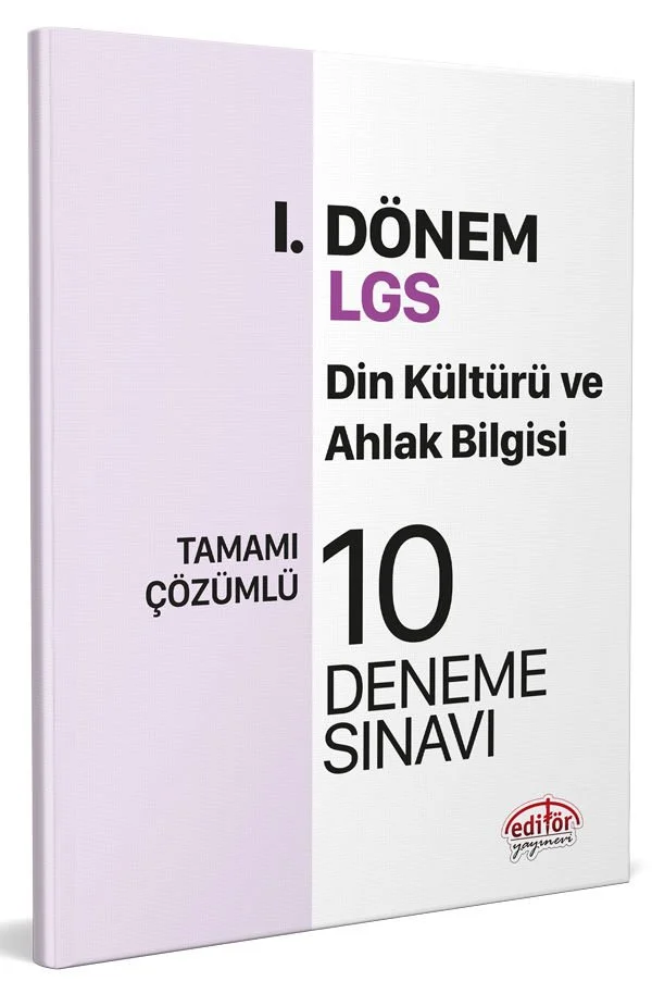 LGS 1. Dönem Din Kültürü ve Ahlak Bilgisi Tamamı Çözümlü 10 Deneme Sınavı Data Yayınları