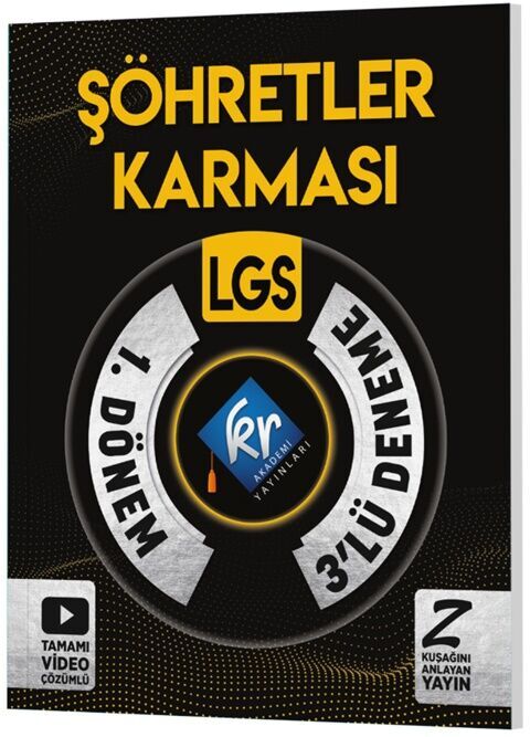 LGS 1. Dönem Şöhretler Karması 3 Deneme Video Çözümlü KR Akademi Yayınları