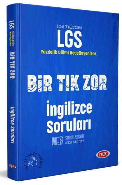 LGS Bir Tık Zor İngilizce Soruları Data Yayınları