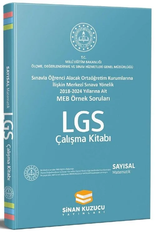 LGS Sayısal Matematik MEB Örnek Soruları Çalışma Kitabı Sinan Kuzucu Yayınları