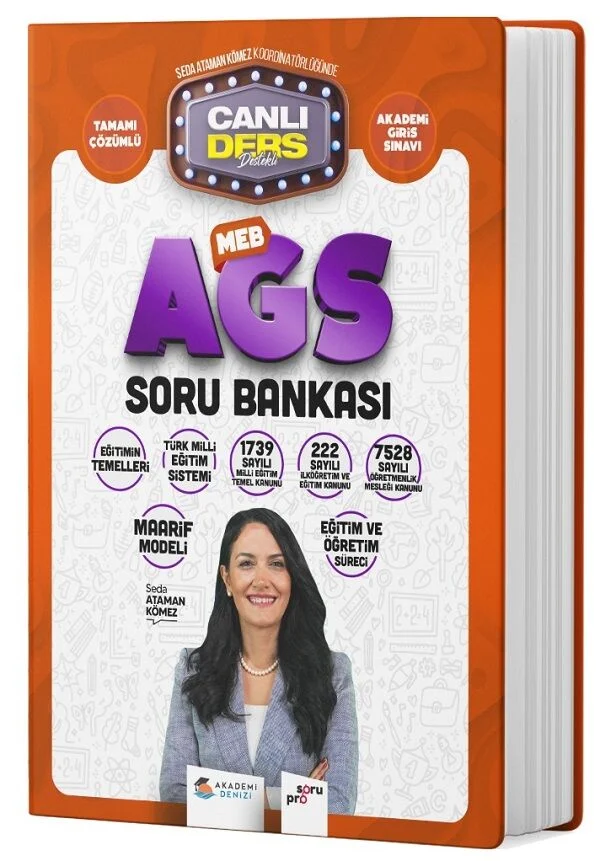 MEB-AGS Eğitimin Temelleri, Eğitim Mevzuatı Maarif Modeli Soru Bankası Çözümlü  Akademi Denizi