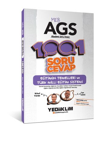 MEB AGS Eğitimin Temelleri ve Türk Milli Eğitim Sistemi 1001 Soru Cevap Yediiklim Yayınları MEB AGS Eğitimin Temelleri ve Türk Milli Eğitim Sistemi 1001 Soru Cevap Yediiklim Yayınları