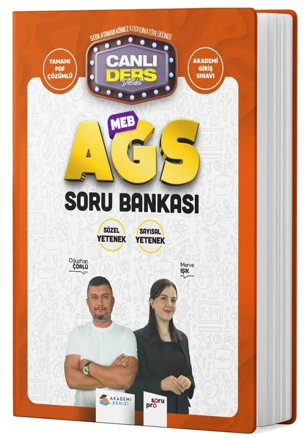 MEB-AGS Sözel Sayısal Yetenek Soru Bankası Çözümlü Akademi Denizi