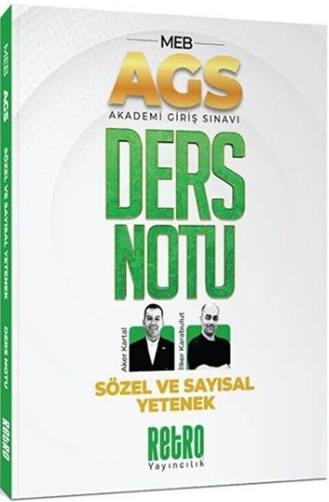 MEB AGS Sözel ve Sayısal Yetenek Ders Notu Retro Yayıncılık MEB AGS Sözel ve Sayısal Yetenek Ders Notu Retro Yayıncılık