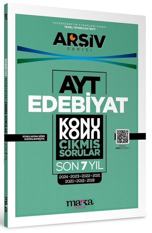 Marka YKS AYT Edebiyat Çıkmış Sorular Konu Konu Son 7 Yıl Tıpkı Basım Arşiv Serisi Çözümlü Marka Yayınları
