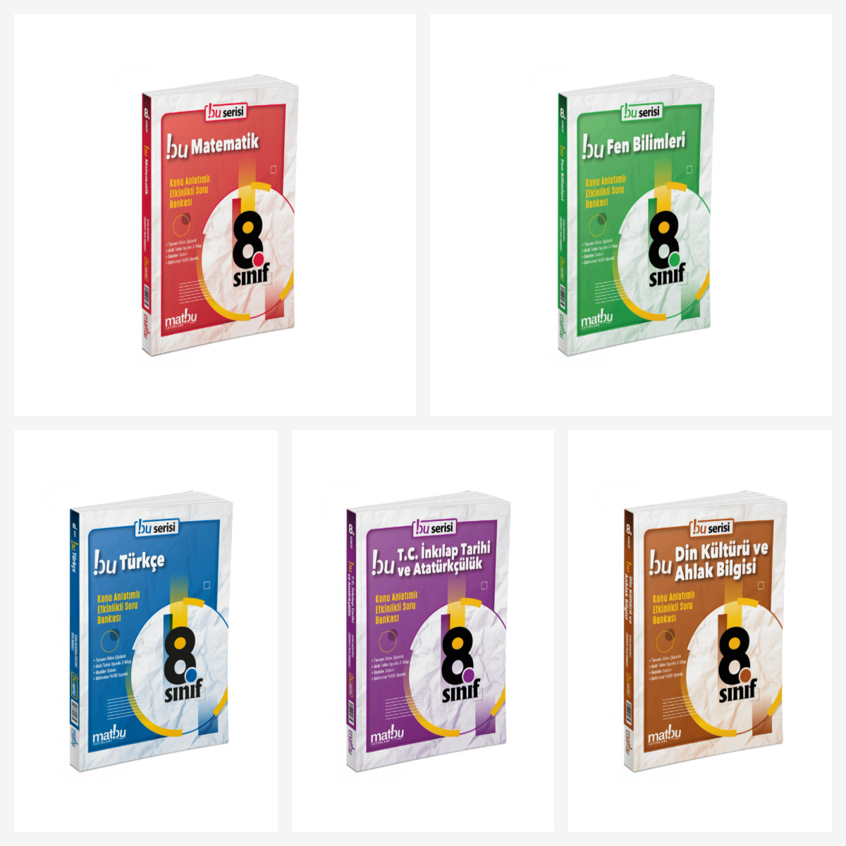 Matbu 8. Sınıf Tüm Dersler Konu Anlatımlı Etkinlikli Soru Bankası Seti Matbu Yayınları