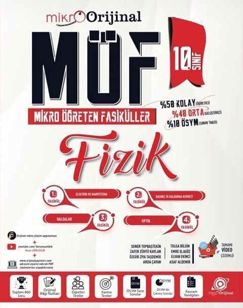 Mikro 10. Sınıf Fizik MÖF Öğreten Fasiküller Orijinal Yayınları