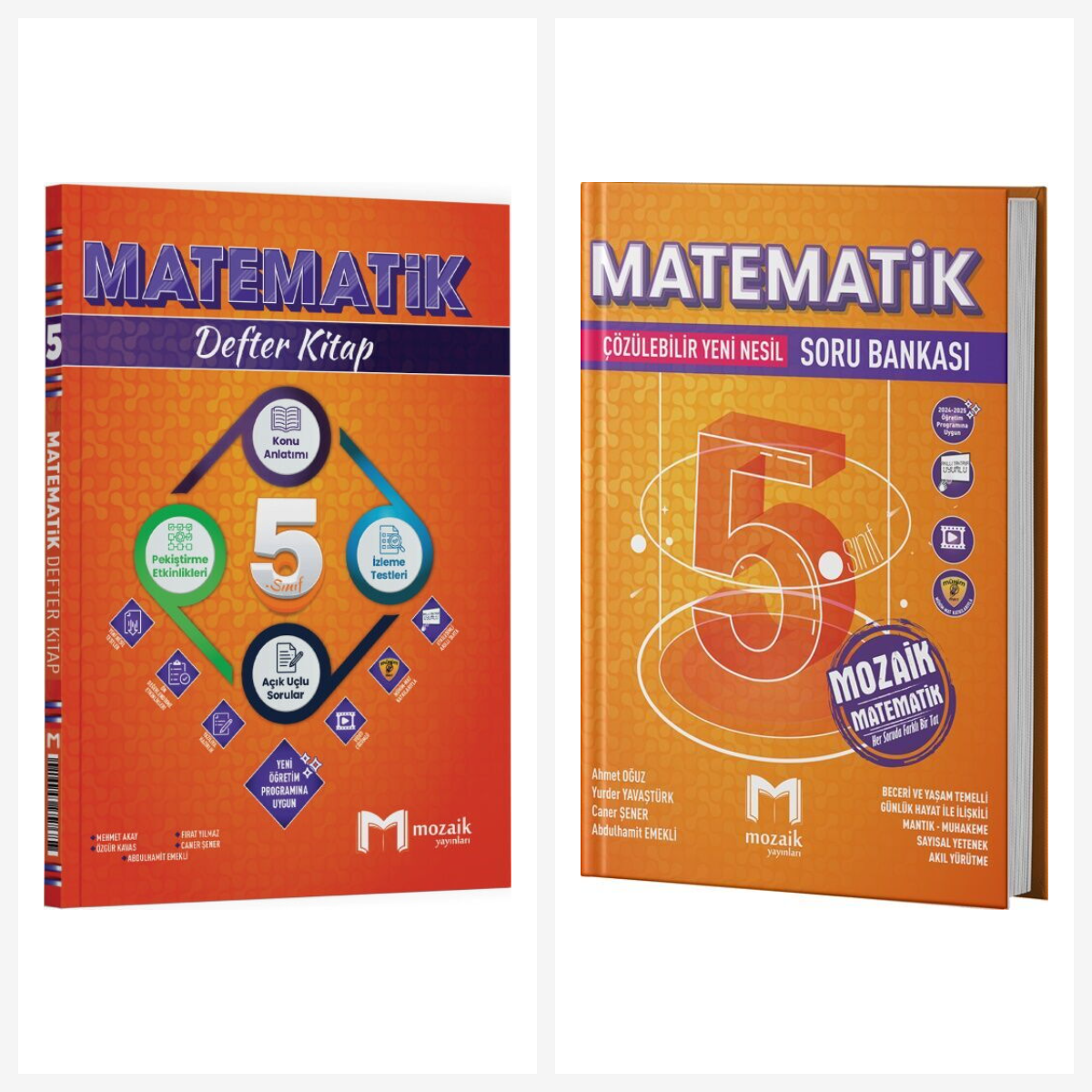 Mozaik 5. Sınıf Matematik Defter Kitap + Soru Bankası Seti Mozaik Yayınları