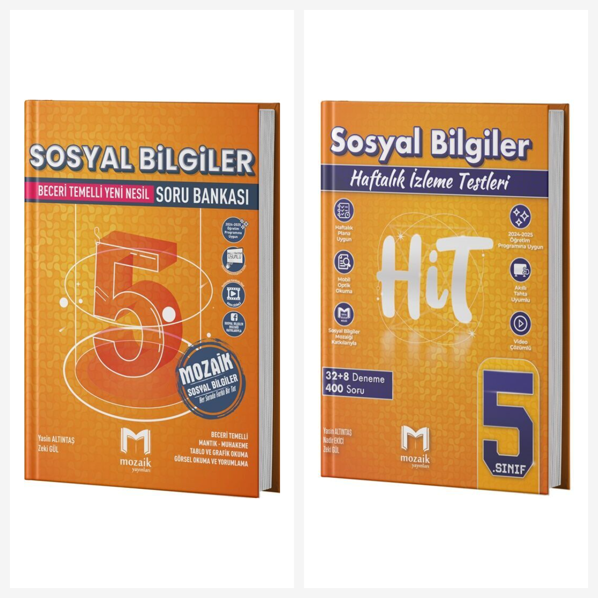 Mozaik 5. Sınıf Sosyal Bilgiler Soru Bankası + Hit Deneme Seti Mozaik Yayınları