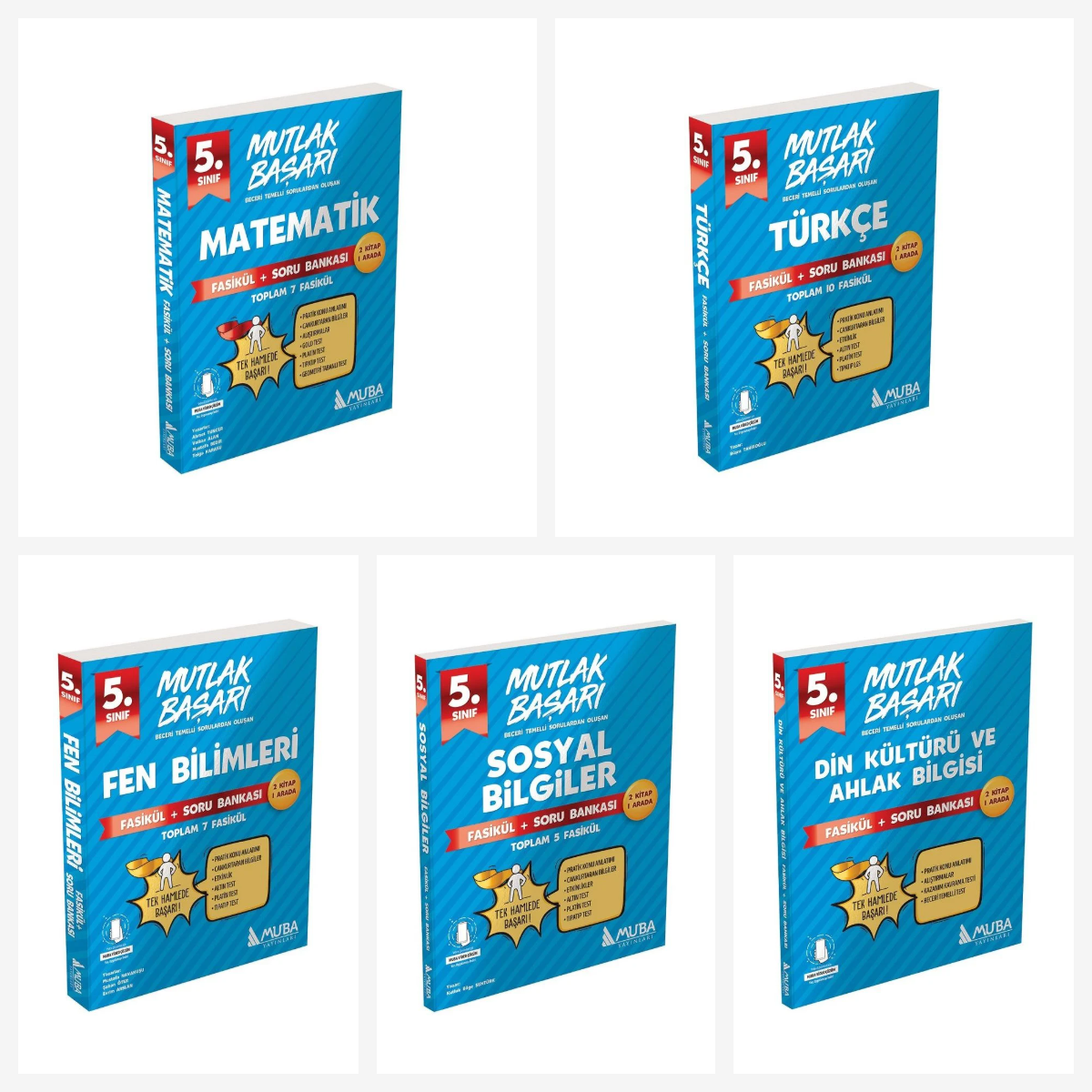Muba 5.Sınıf Mutlak Başarı Tüm Dersler Fasikül + Soru Bankası Seti 5 Kitap Muba Yayınları Muba 5.Sınıf Mutlak Başarı Tüm Dersler Fasikül + Soru Bankası Seti 5 Kitap Muba Yayınları