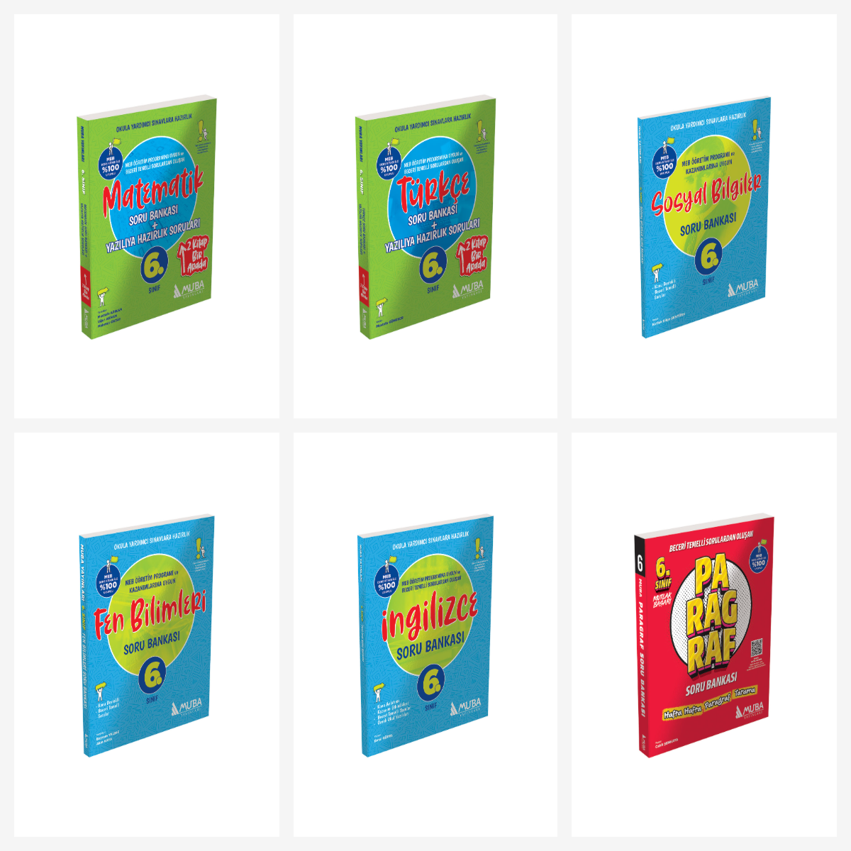 Muba 6. Sınıf Tüm Dersler Soru Bankası Seti 6 Kitap Muba Yayınları Muba 6. Sınıf Tüm Dersler Soru Bankası Seti 6 Kitap Muba Yayınları