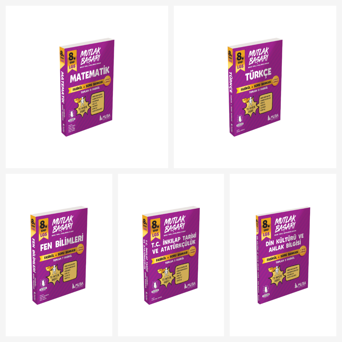 Muba 8. Sınıf Mutlak Başarı Tüm Dersler Fasikül ve Soru Bankası Seti 5 Kitap Muba Yayınları Muba 8. Sınıf Mutlak Başarı Tüm Dersler Fasikül ve Soru Bankası Seti 5 Kitap Muba Yayınları
