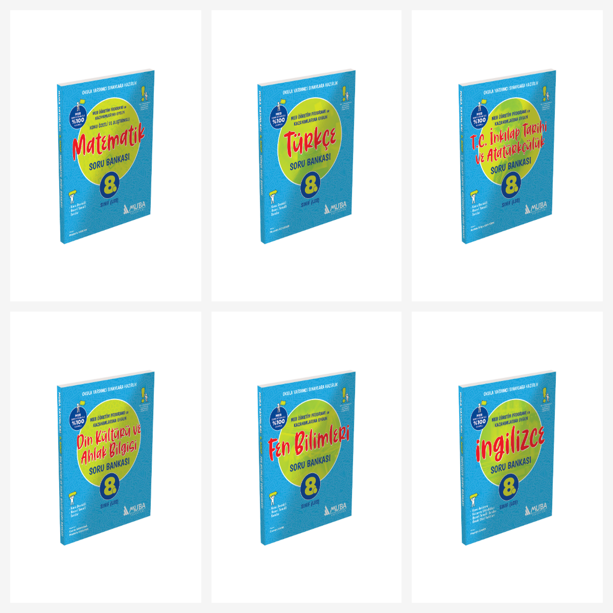 Muba 8. Sınıf Tüm Dersler Soru Bankası Seti 6 Kitap Muba Yayınları Muba 8. Sınıf Tüm Dersler Soru Bankası Seti 6 Kitap Muba Yayınları