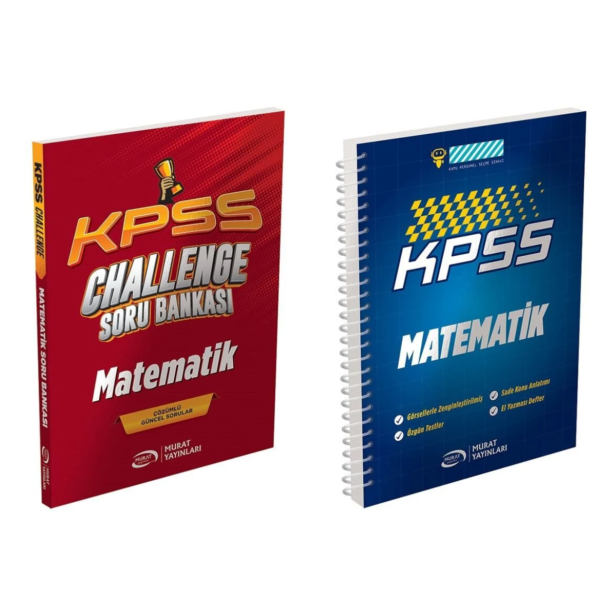 Murat KPSS Matematik CHALLENGE Çözümlü Soru Bankası ve Defter Seti 2 Kitap Murat Yayınları