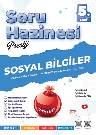 Nartest 5. Sınıf Prestij Sosyal Bilgiler Soru Hazinesi Nartest Yayınları