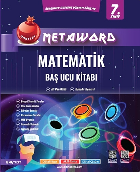 Nartest 7. Sınıf Metaword Matematik Baş Ucu Kitabı Nartest Yayınları Nartest 7. Sınıf Metaword Matematik Baş Ucu Kitabı Nartest Yayınları
