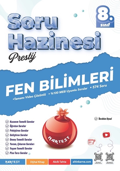 Nartest 8. Sınıf Prestij Fen Bilimleri Soru Hazinesi Nartest Yayınları