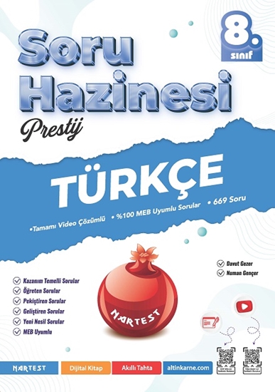 Nartest 8. Sınıf Prestij Türkçe Soru Hazinesi Nartest Yayınları